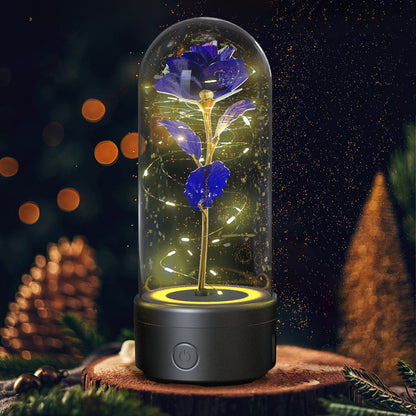 2 In 1 Rose Flower LED Light And Bluetooth Speaker