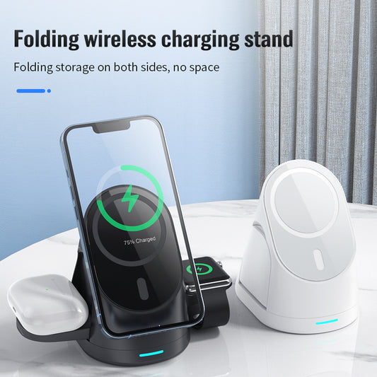 New 3-in-1 Magnetic Wireless Charger Compact Foldable